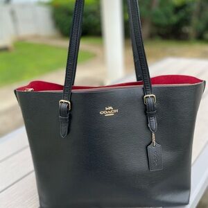 Coach Black and Red Tote Bag